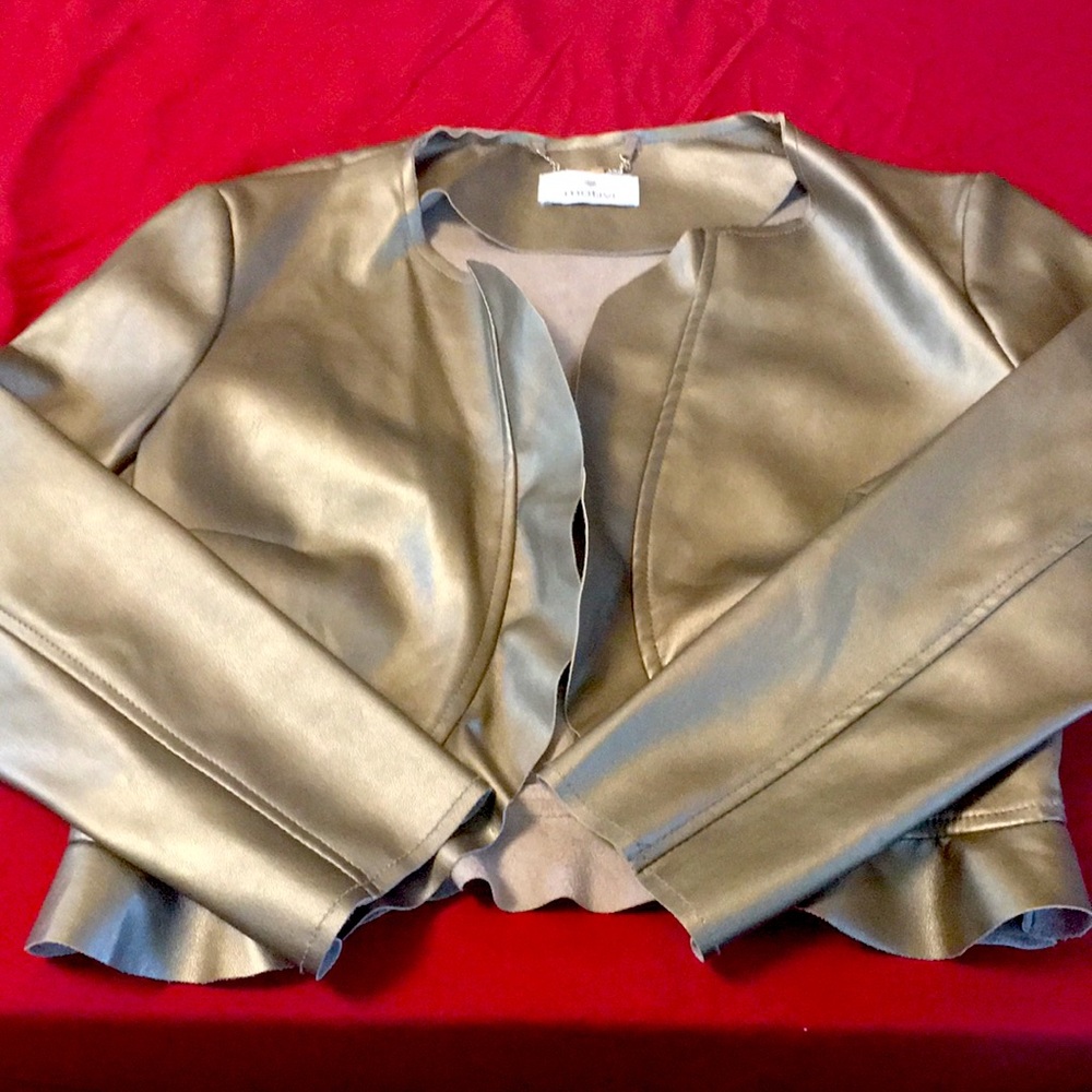 Motivi ladiesbolero jacket with ruffled edge